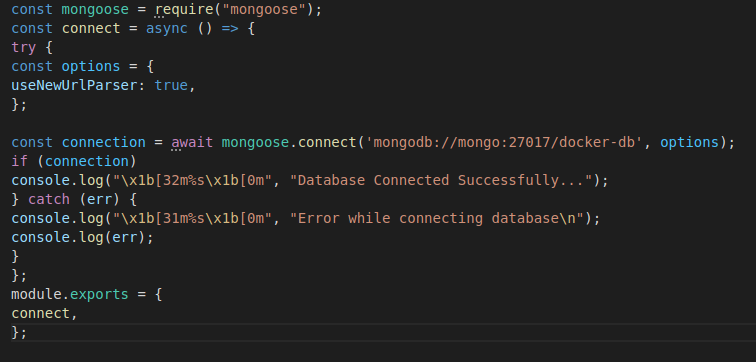 MongoDB Database Connection