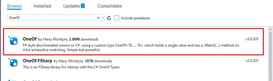 Steps to install OneOf