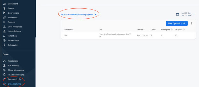 Dynamic Linking in Firebase