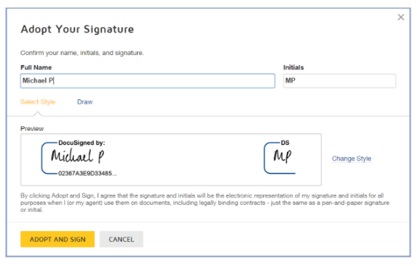 Docusign final setp