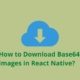 How to Download Base64 Images to your local device in React Native
