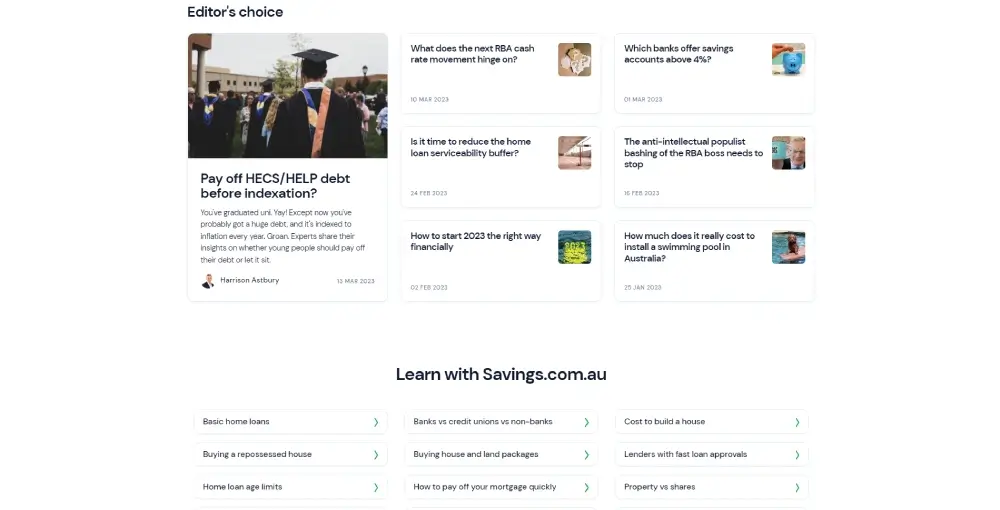 Learn with Savings.com.au