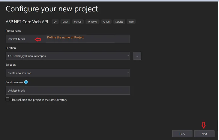 configure your new project