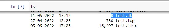 creates the .db file