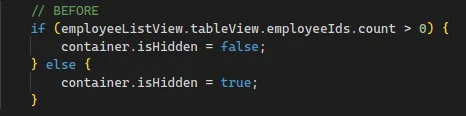 Separation of Code and Refactoring container-before